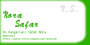 nora safar business card